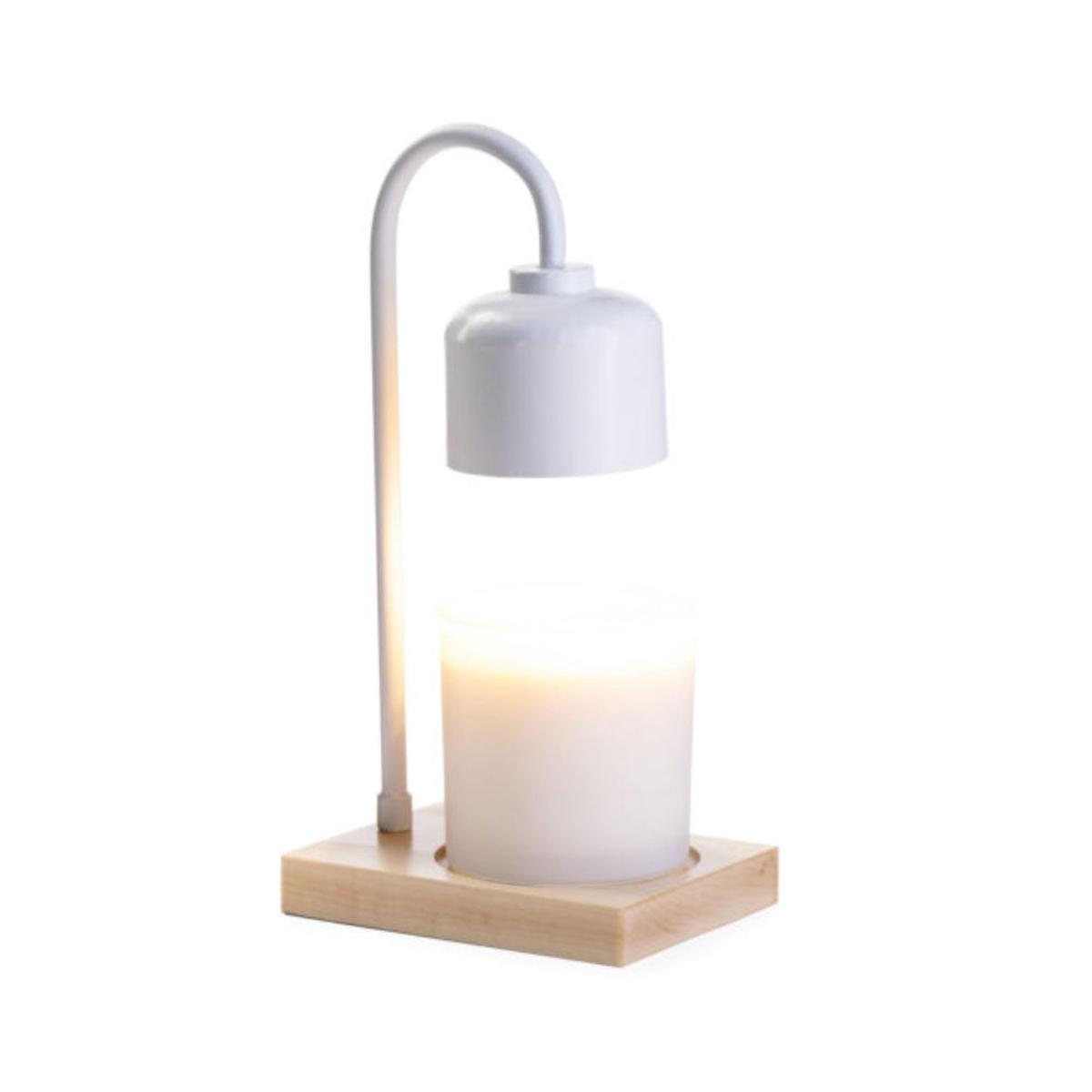Candle Warmers 10.75" Wood Arched Candle Warmer Lamp - White