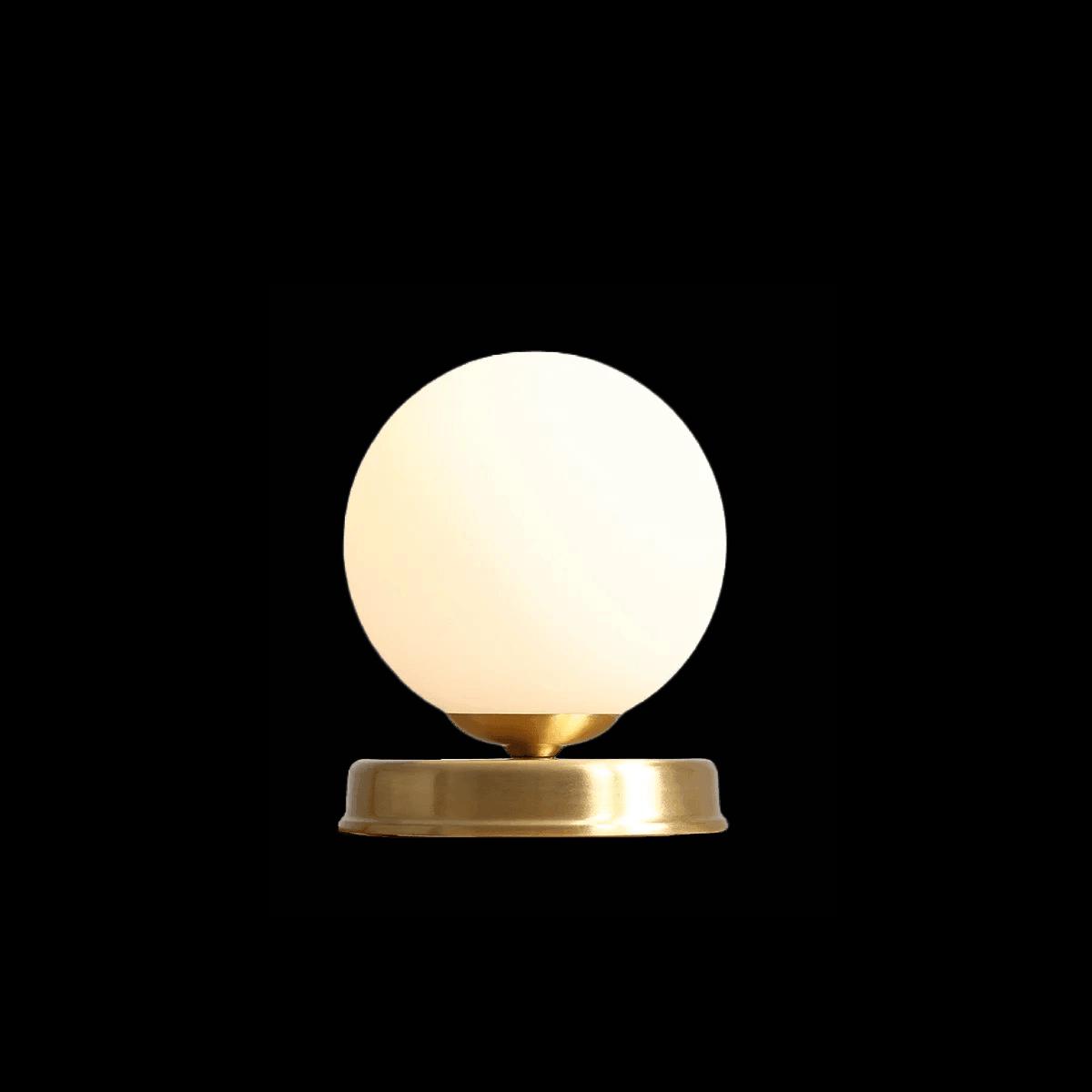 Table lamp brass ball