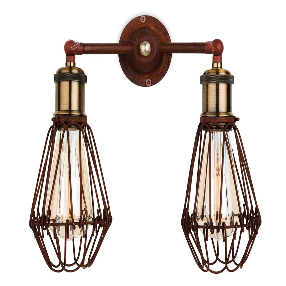 Arcade 1/2Lt Wall Light- Rustic Brown