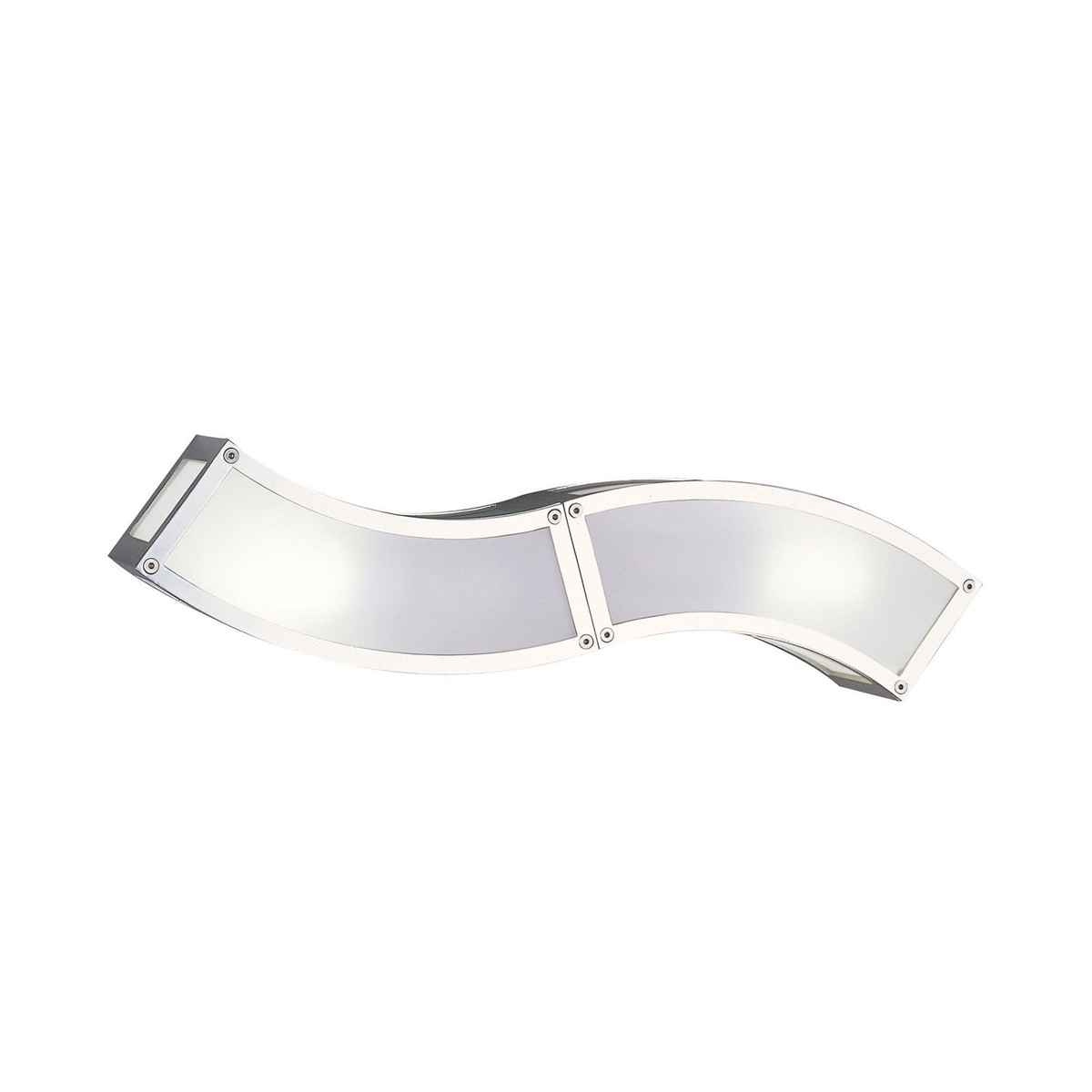 M0394 Duna E27 Wall Lamp 2 Light E27 Polished Chrome/White Acrylic