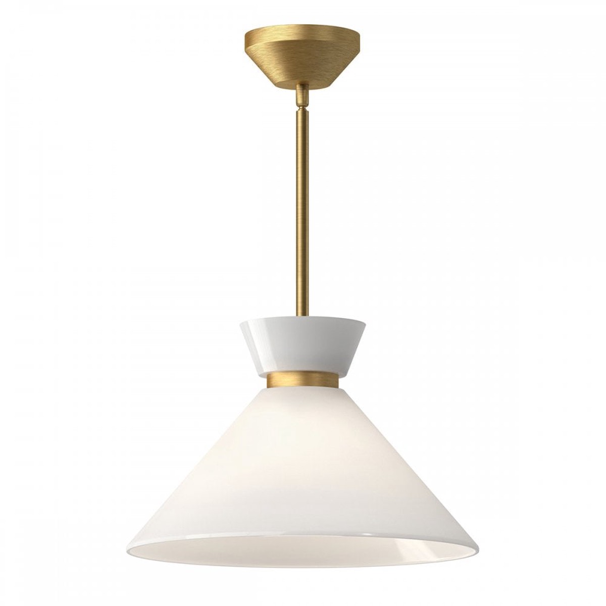 ALM-HALSTON-P-M-GD Halston 1 Light Pendant Brushed Gold