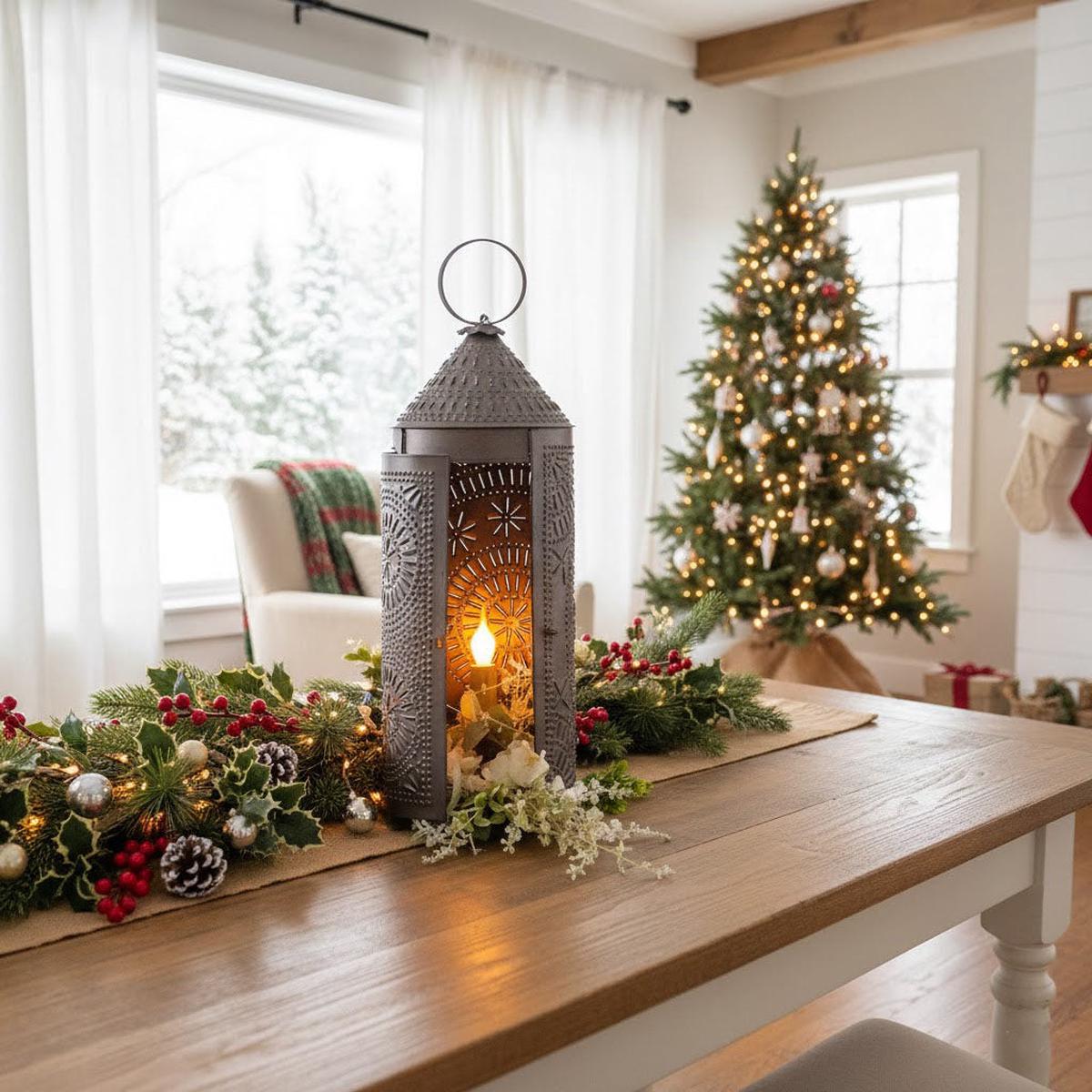 The 22" Lighted Chimney Lantern