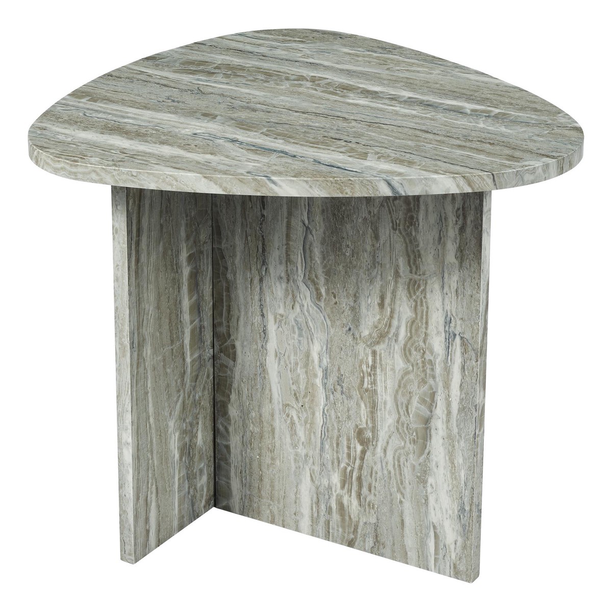 001ISI002 Isidro Side Table Brown Stone Effect