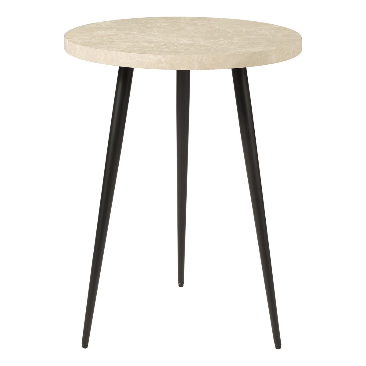 001NUS001 Nusa Side Table Grey Marble Effect and Matt Black
