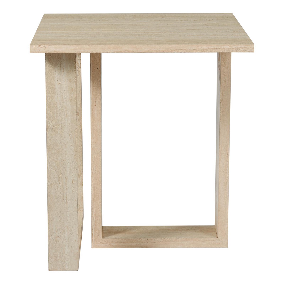 001PRU001 Prue Side Table Travertine Effect