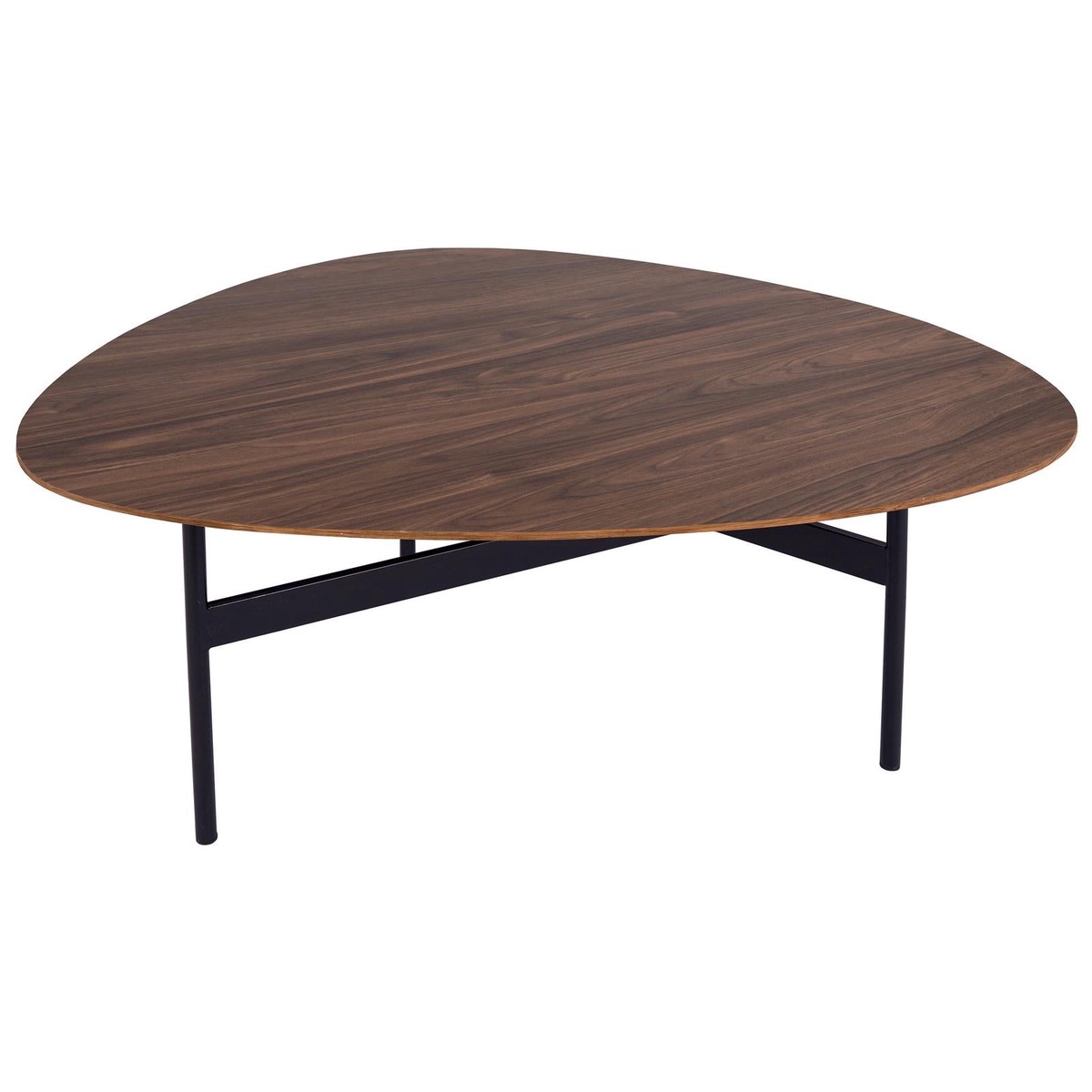 001ROA002 Roald Coffee Table Walnut Effect and Matt Black