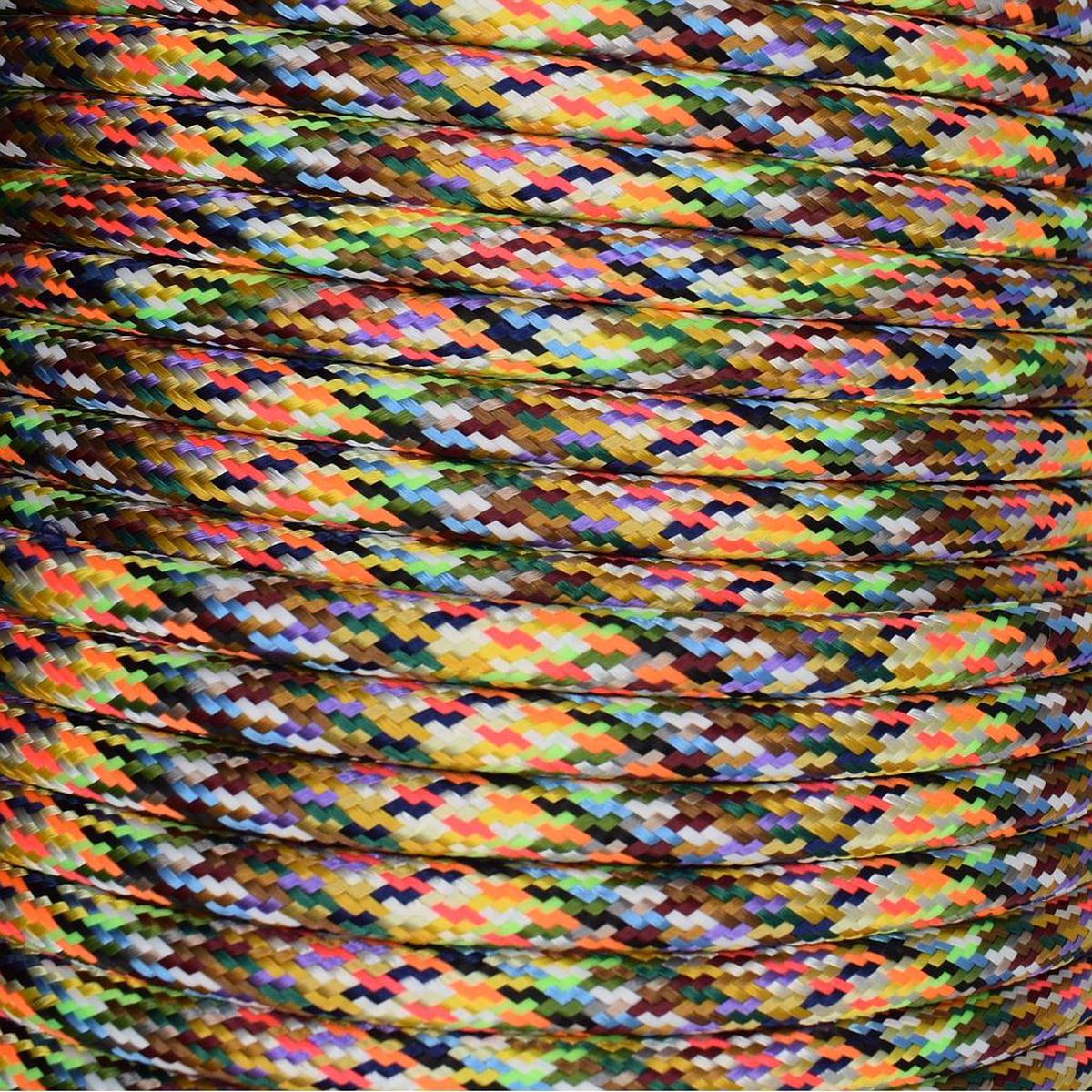 01032 Round Braided Flex 3 core 0.75mm Multi-Coloured, mtr