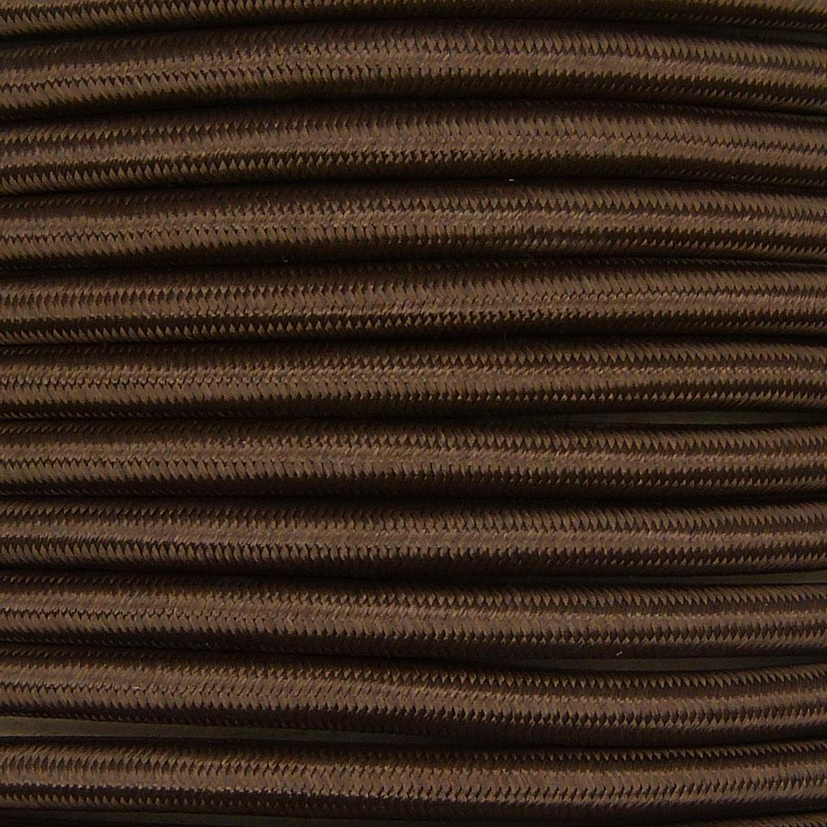 01750 Round Braided Flex 3 core 0.75mm Brown, mtr