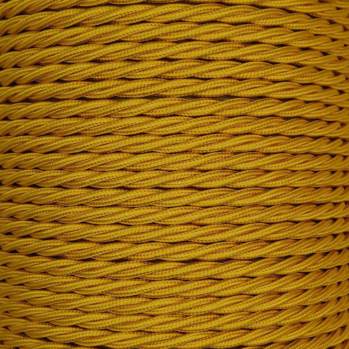 01039 T-T Braided Flex 3 core 0.75mm Light Gold, mtr