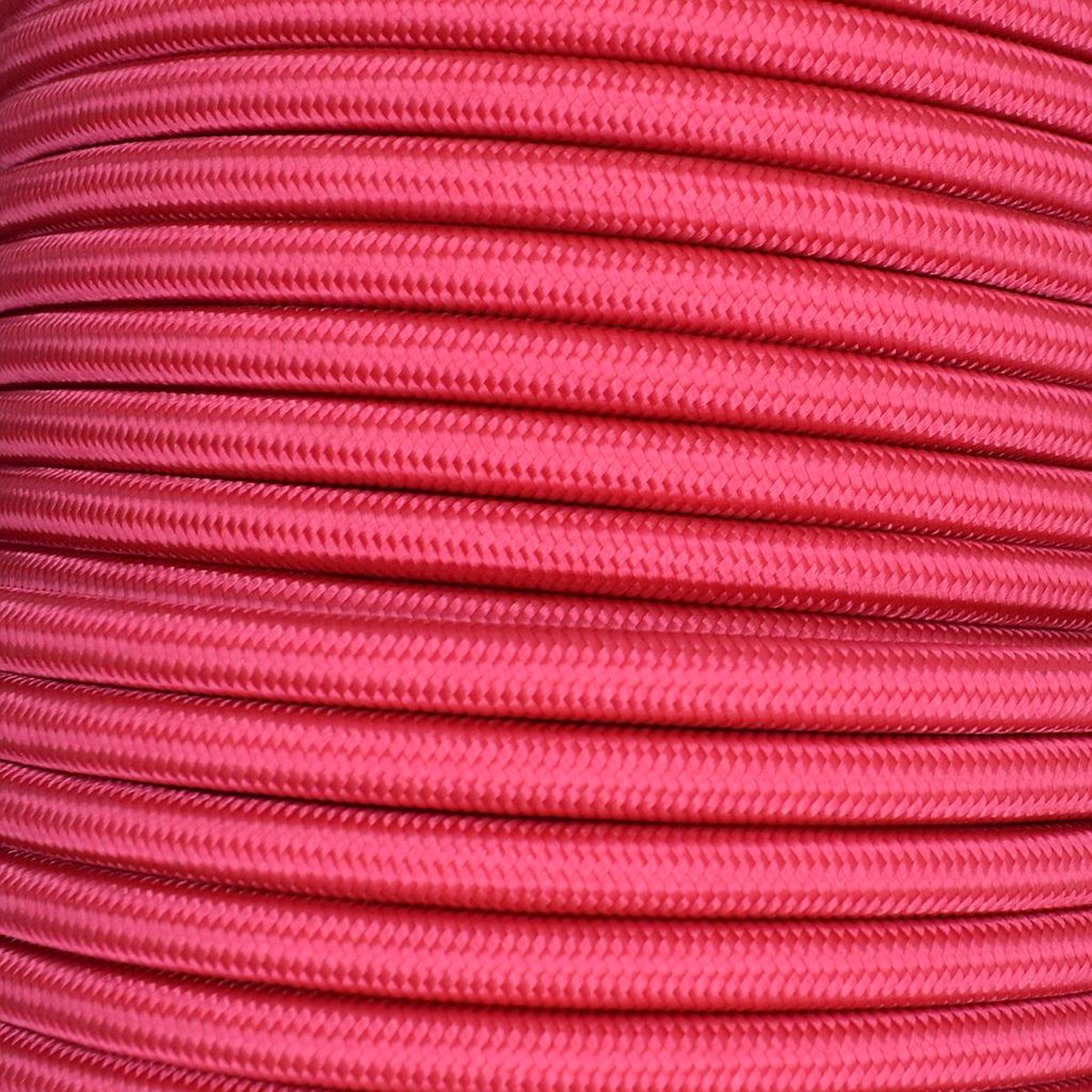01033 Round Braided Flex 3 core 0.75mm Cerise, mtr