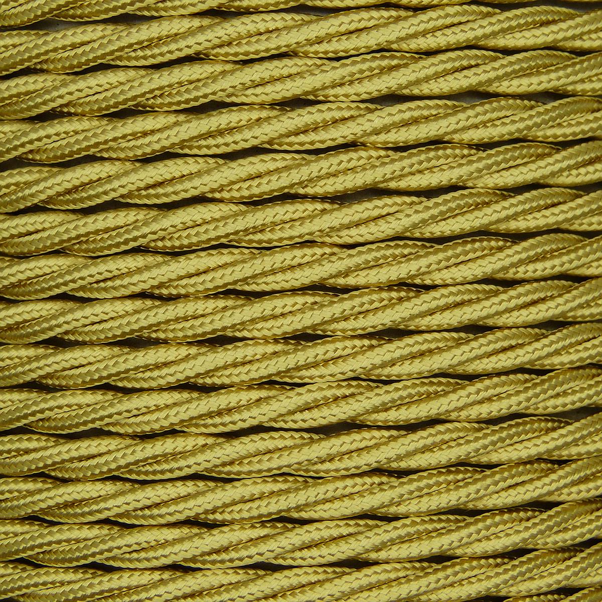 01040 T-T Braided Flex 3 core 0.75mm Brass, mtr