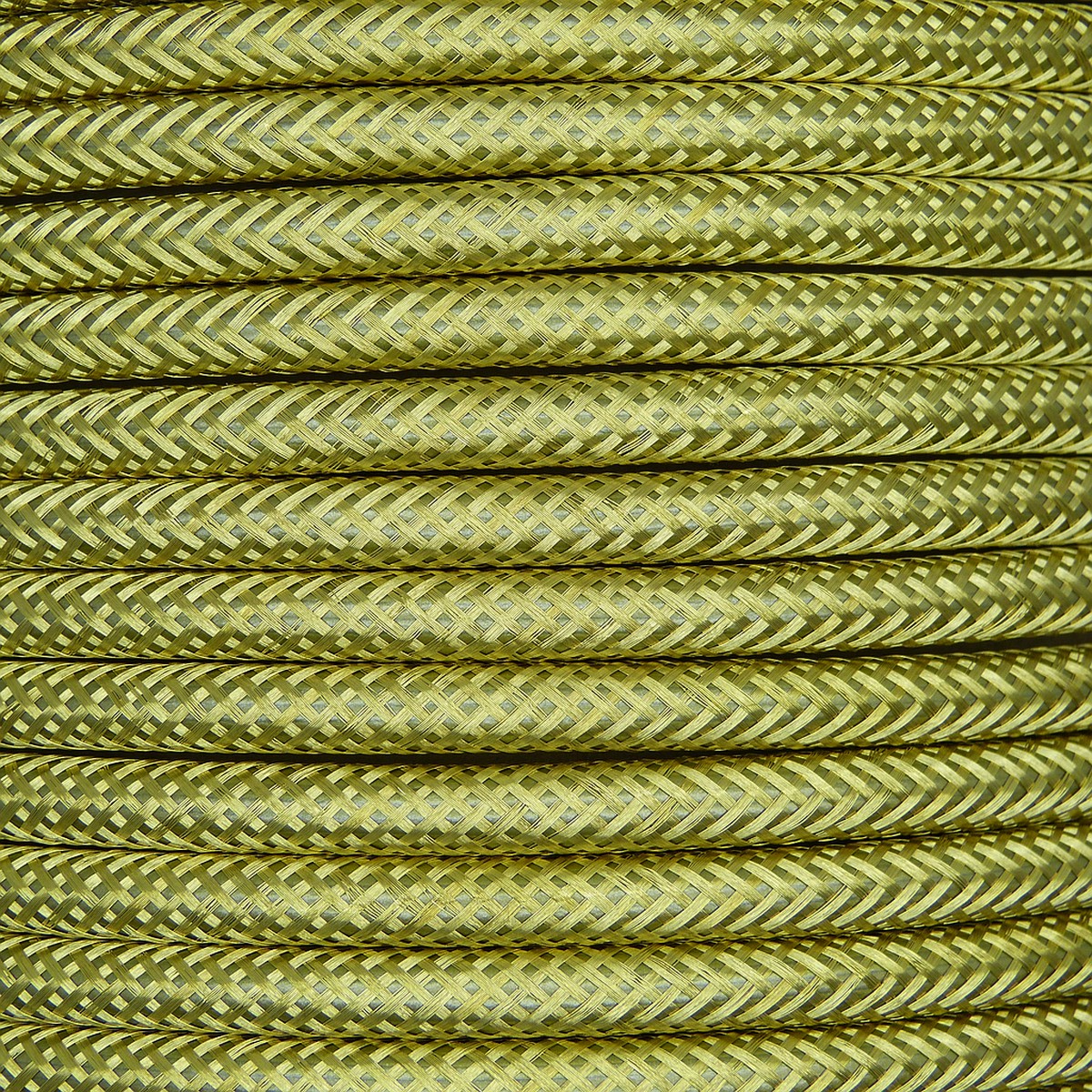 01022 Round Metal Braided Flex 3 core 0.5mm Brass, mtr