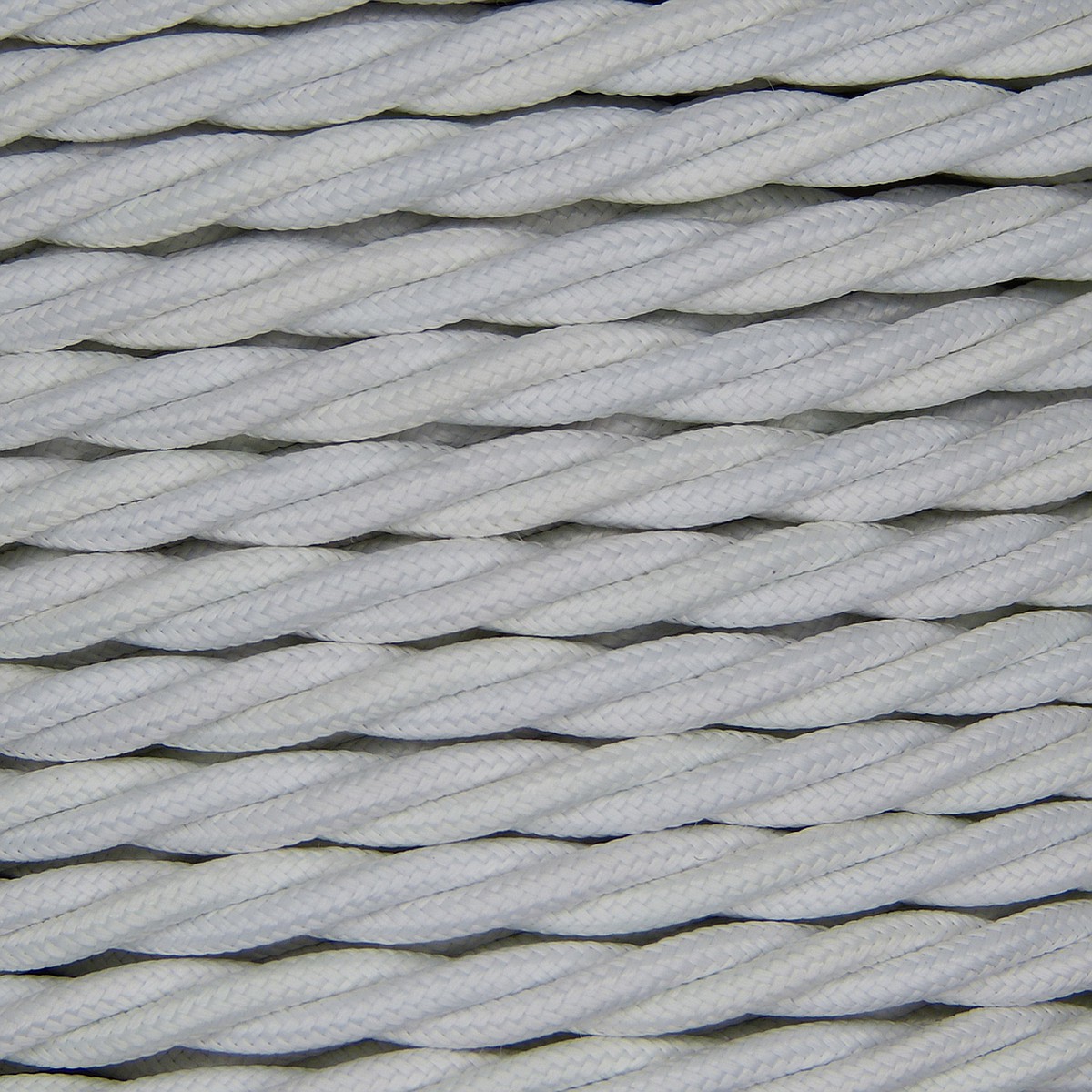 01045 Triple Twisted Braided Flex 3 core 0.75mm White, mtr