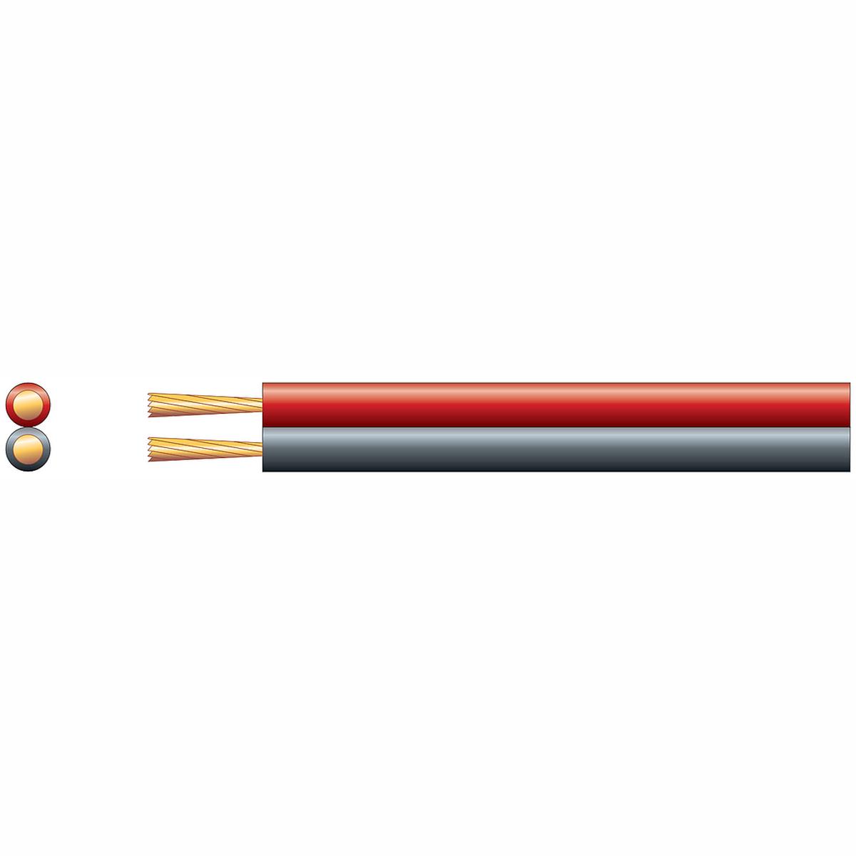 01648 Fig 8 Low Voltage Flex Red/Black 0.36mm 2.5A (Ideal for LED lighting), mtr