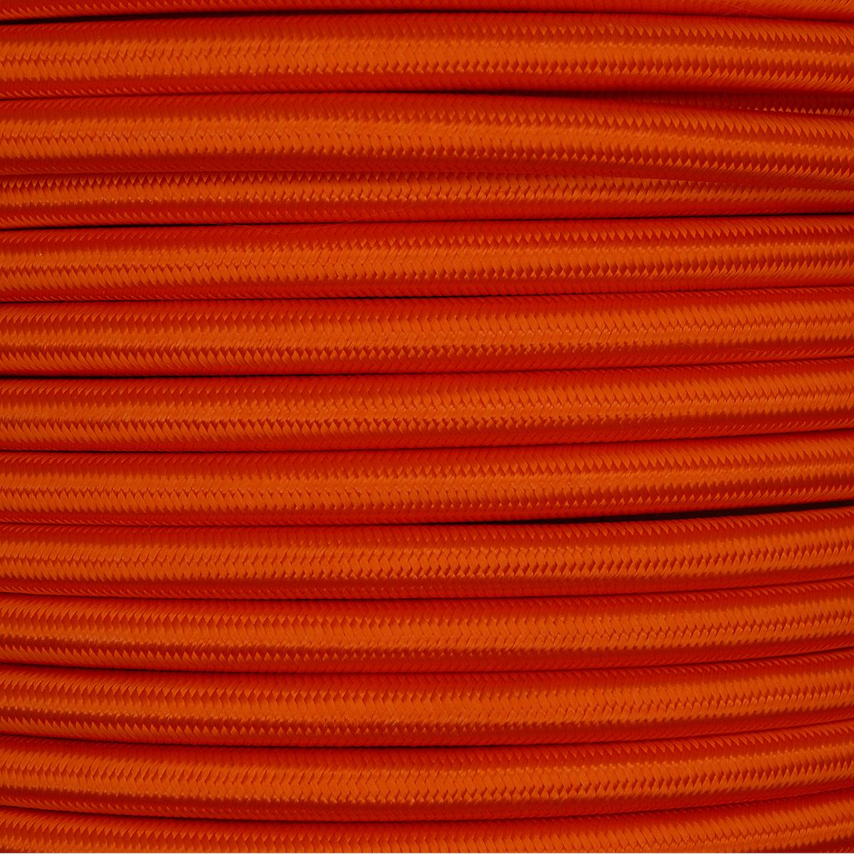 01004 Round Braided Flex 3 core 0.75mm Orange, mtr