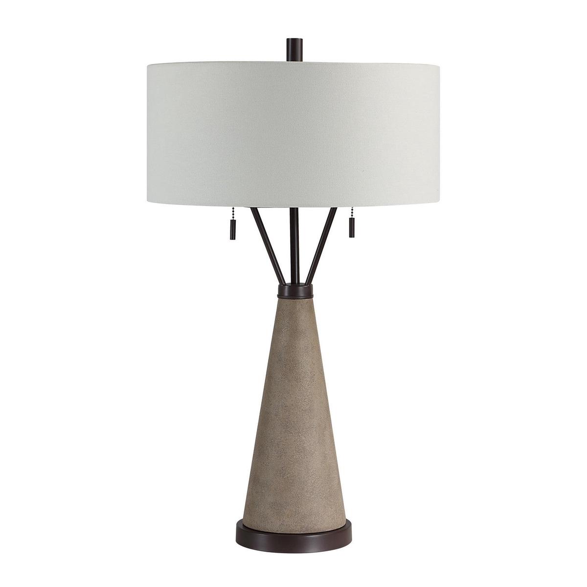 Lourdes Two Light Table Lamp Cream Wash