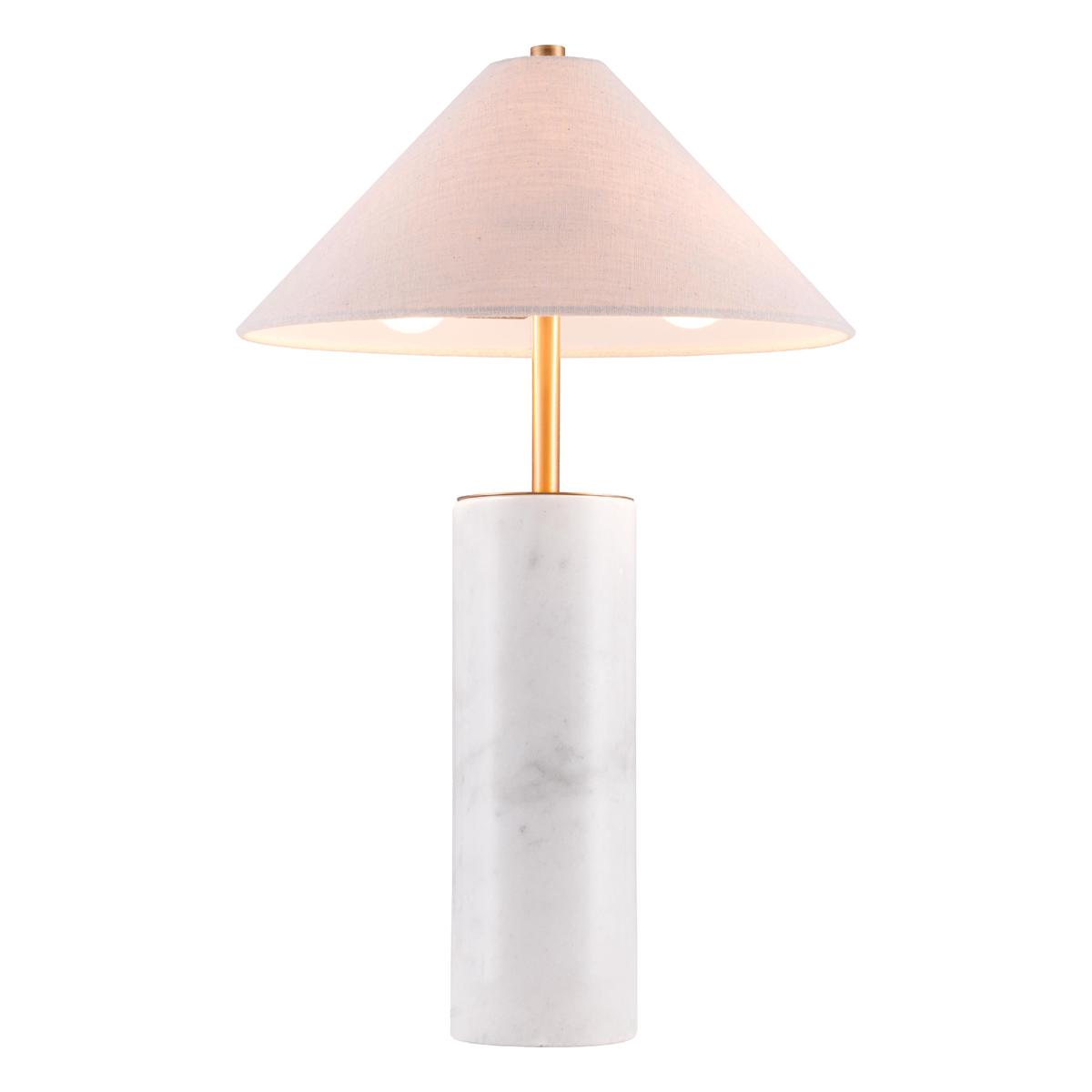 Zuo Ciara 56100 Table Lamp - Beige & White