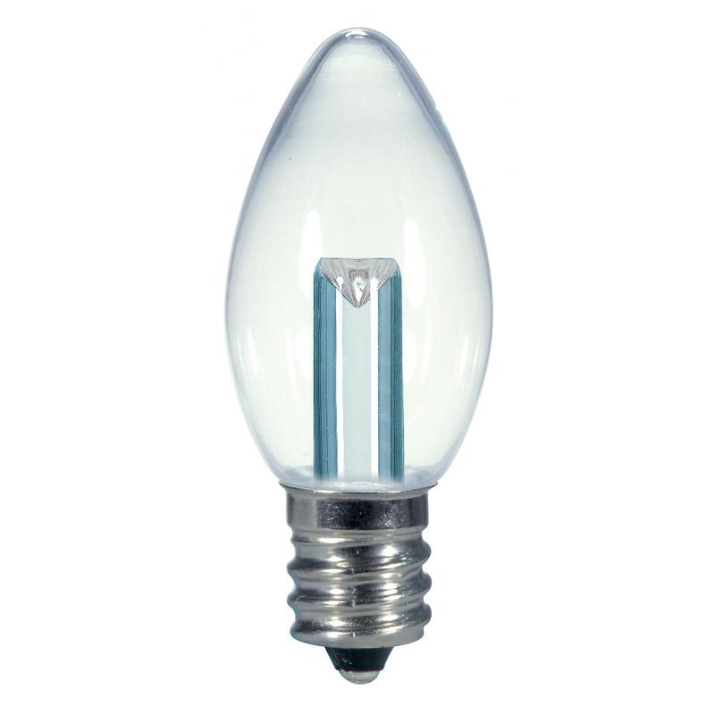 0.5 Watt LED - C7 - Clear - 2700K - Candelabra base - 120 Volt - Carded - 48-Pack