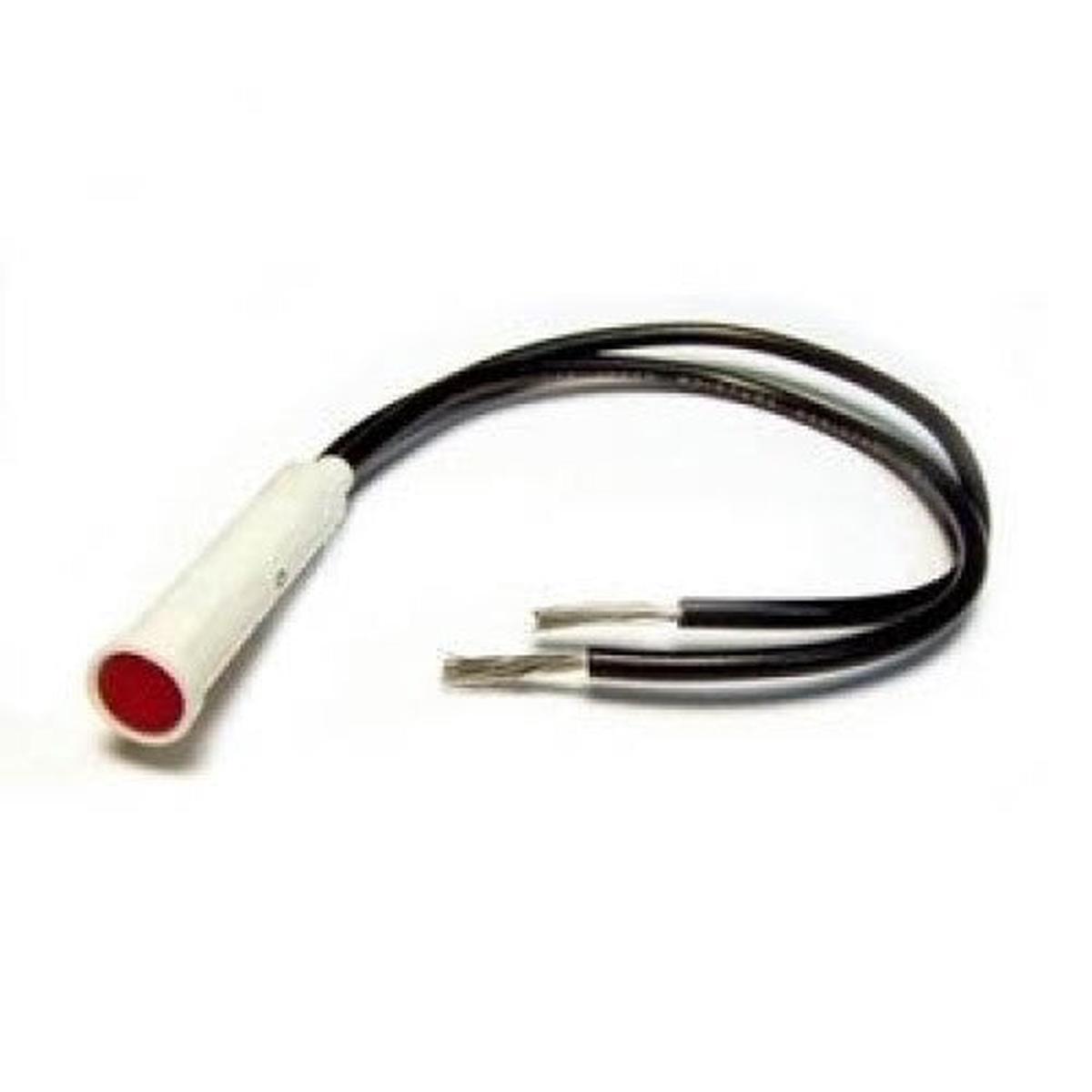 11-2520 - INDICATOR 12V LED 7MM RED PRESS WIRE FLUSH DIAMOND LENS