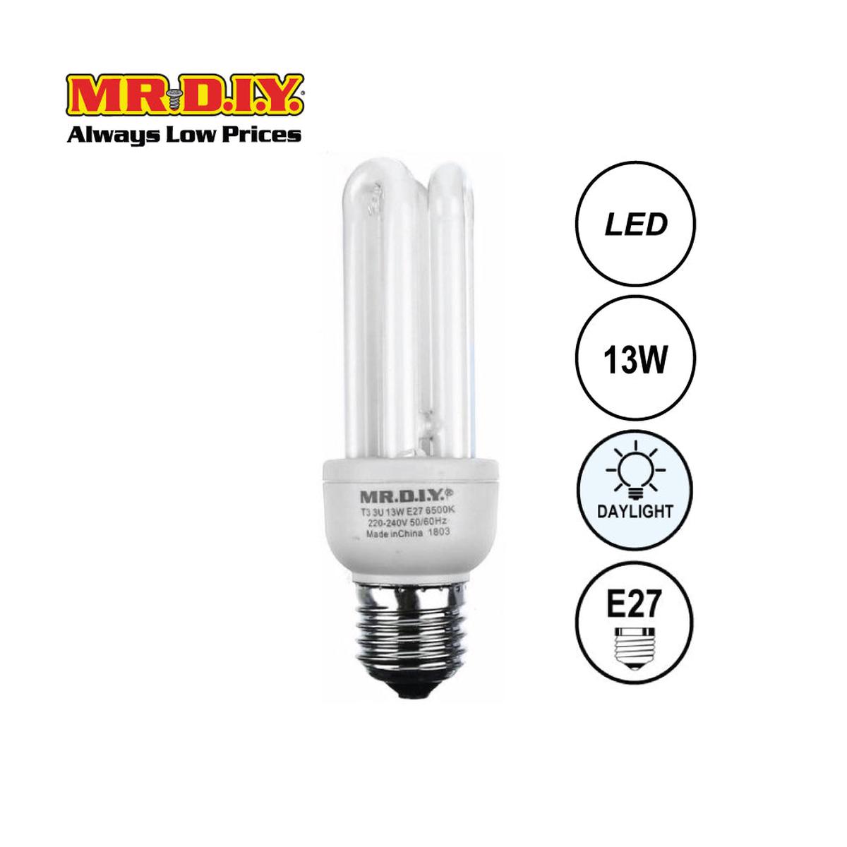 (MrDiy) 3U Shape Bulb Daylight E27 (13W)