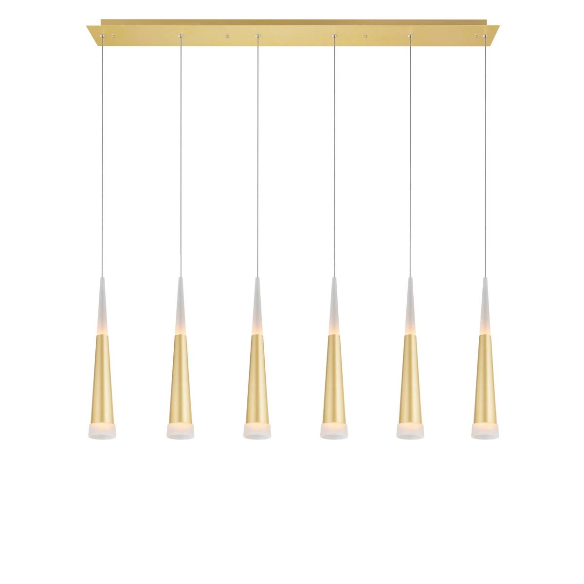 1103P40-6-602 Andes LED Pool Table Light With Satin Gold Finish