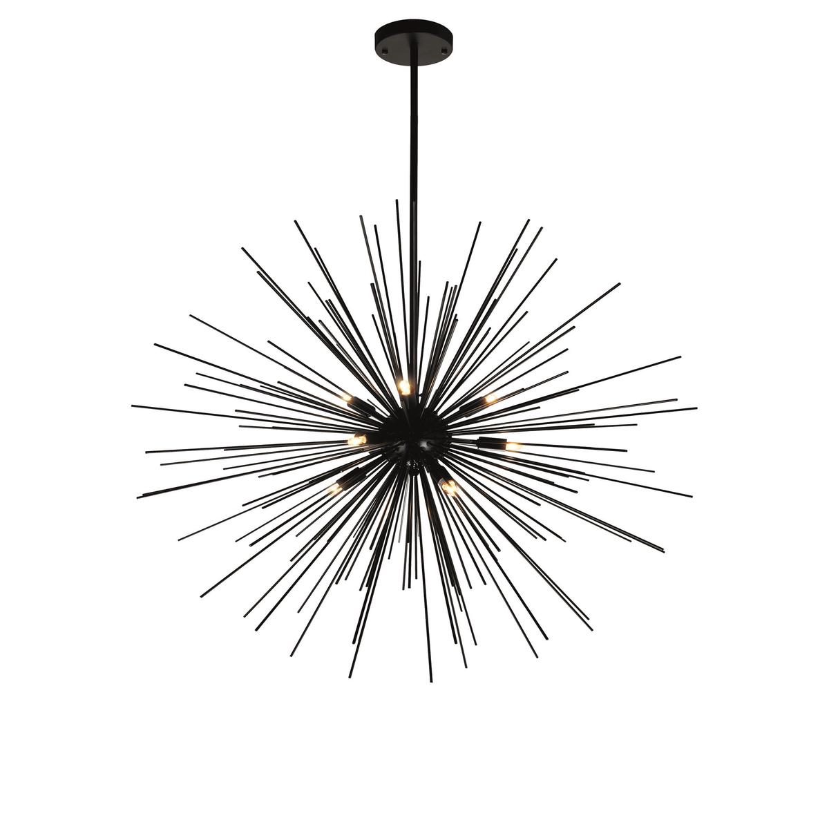 1034P30-9-101 Savannah 9 Light Chandelier With Black Finish