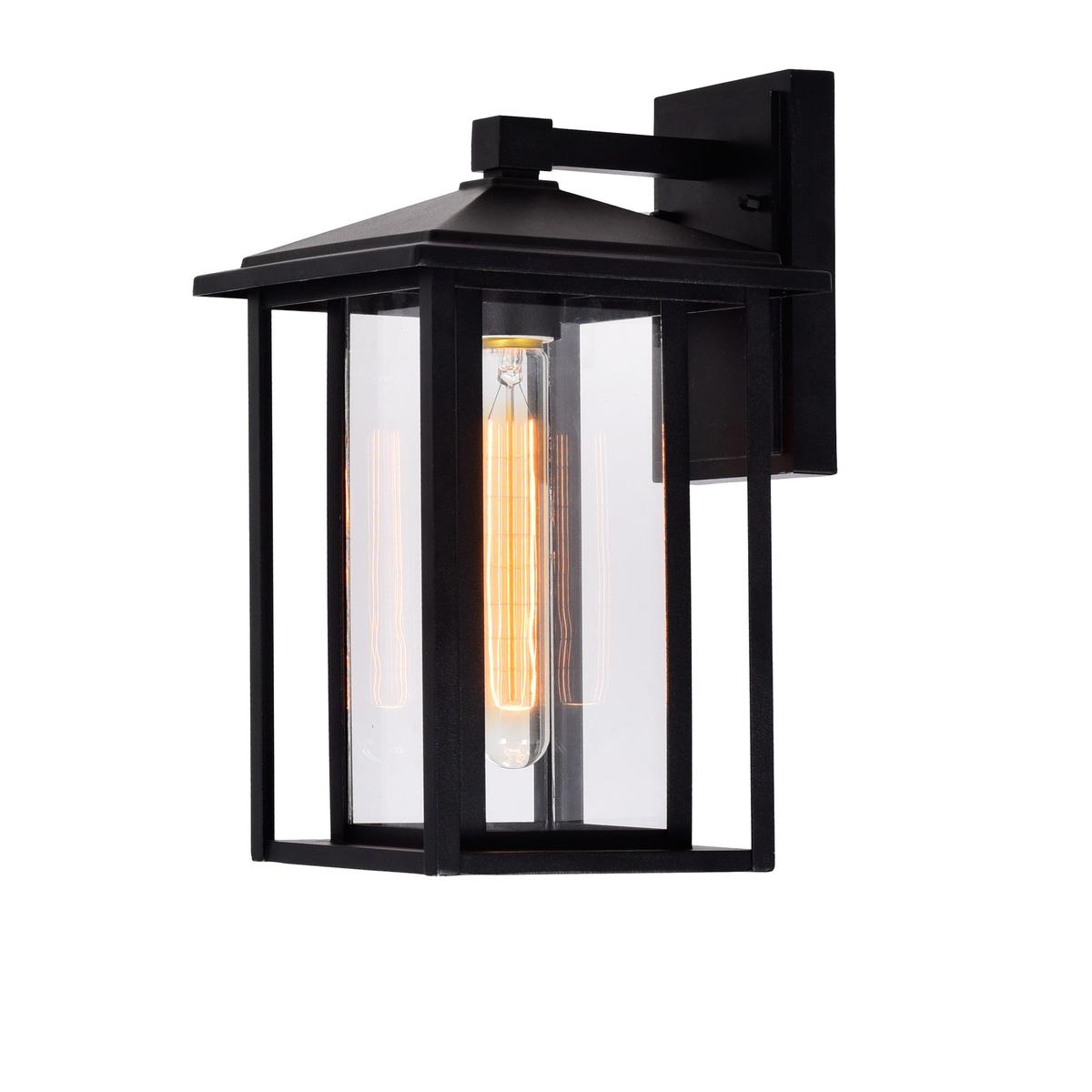 0417W7-1-101 Crawford 1 Light Black Outdoor Wall Light