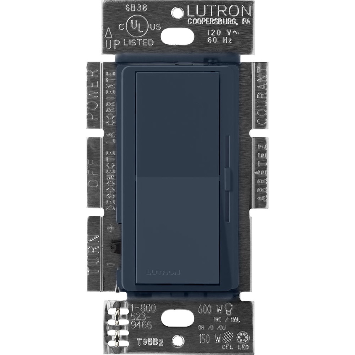 Lutron Diva 0-10V Dimmer, 8A, 120-277V, Single-Pole/3-Way, Deep Sea, DVSCSTV-DE