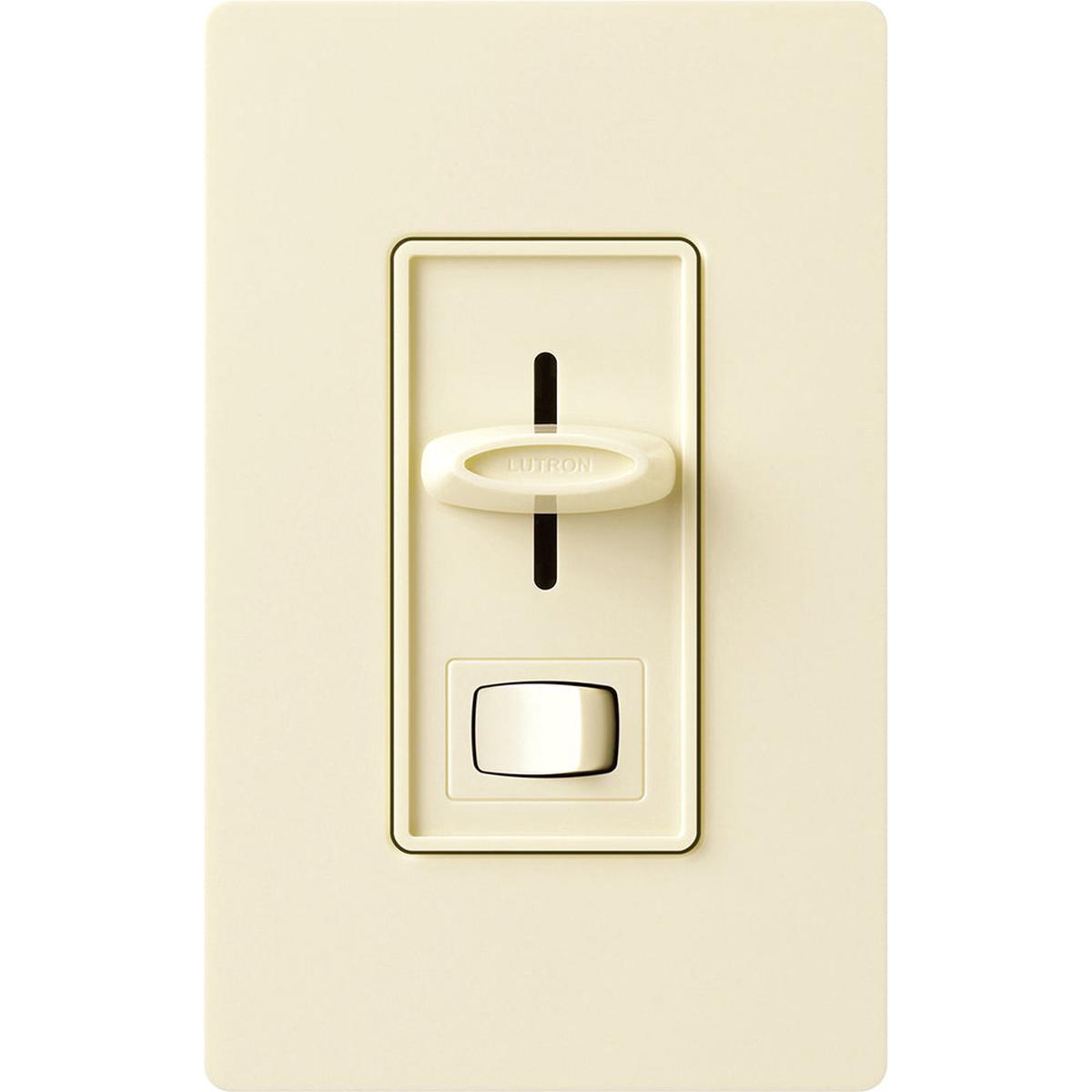 Lutron Skylark Dimmer, 600VA Magnetic Low-Voltage, Single-pole, Preset, Almond, SLV-600P-AL