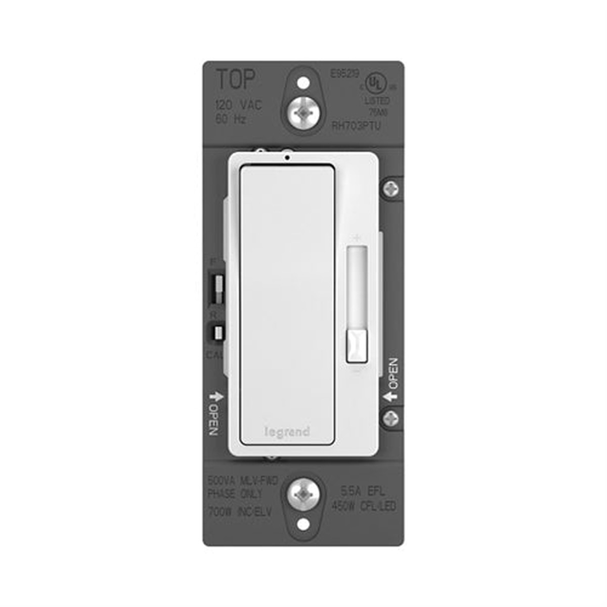 Wattstopper Radiant 1100VA Magnetic Low Voltage Single Pole/3-Way Preset Dimmer, White, RHLV1103PW