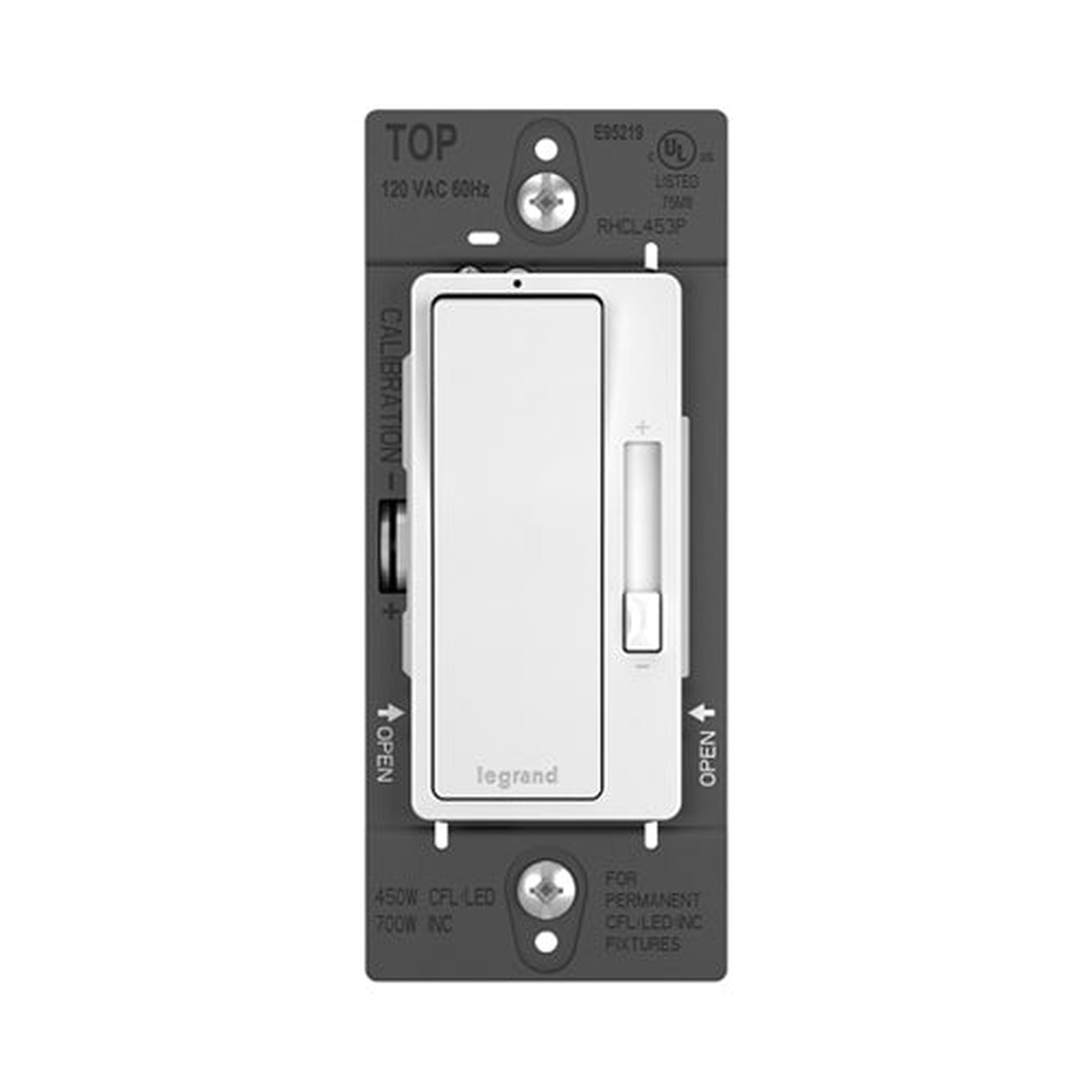 Wattstopper Radiant 2-Wire Fluorescent Dimmer, 8A, White, RHFB83PW