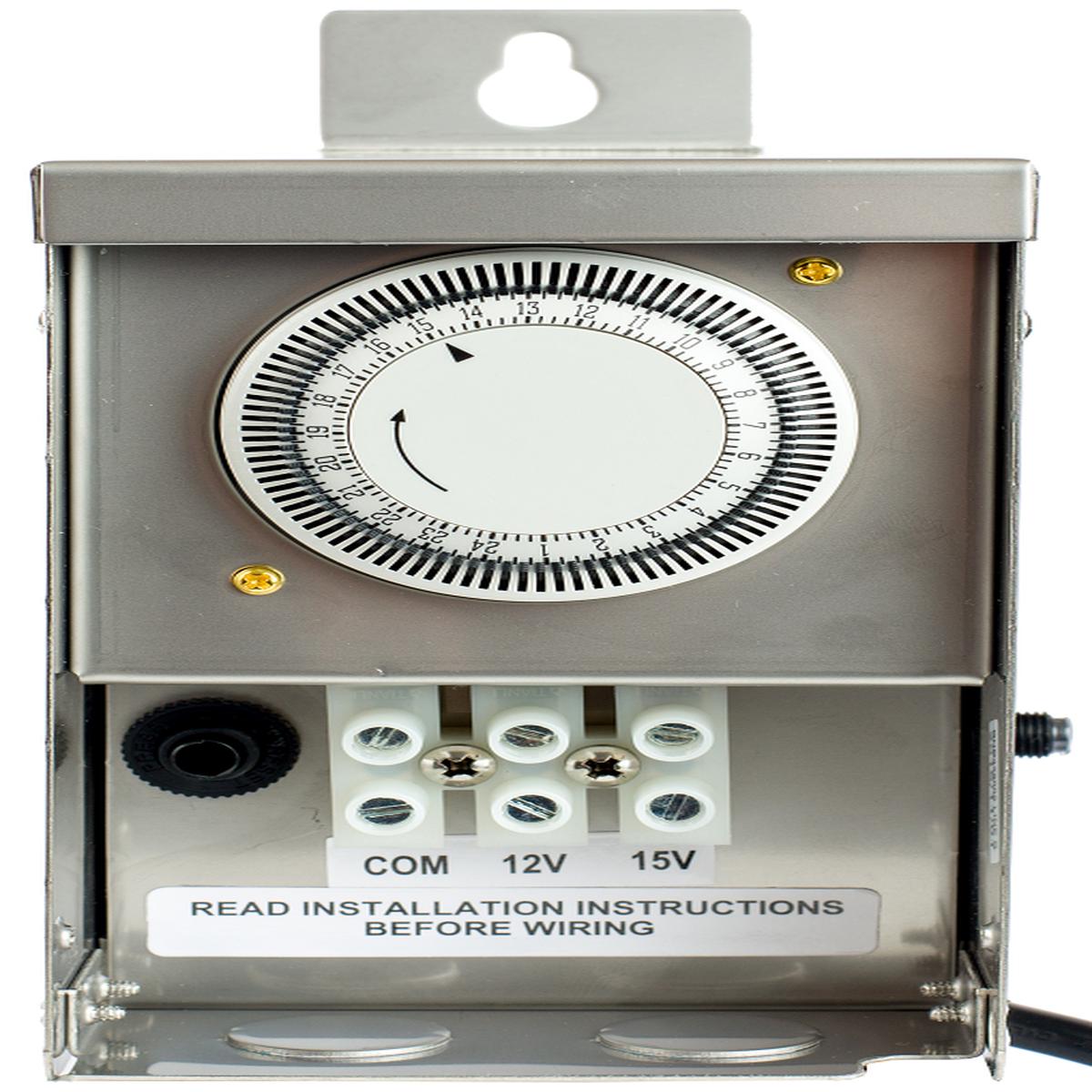 Westgate Mfg Landscape Transformer, 75W, Dual Tap, Timer & Photocell Ready, Stainless Steel, TR-75W-DT-TPC-SS