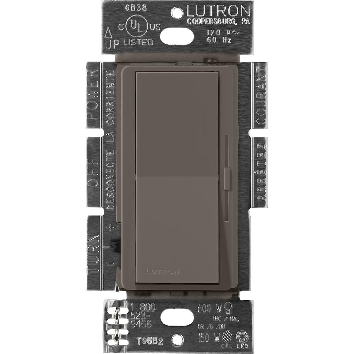 Lutron Diva 0-10V Dimmer, 8A, 120-277V, Single-Pole/3-Way, Truffle, DVSCSTV-TF