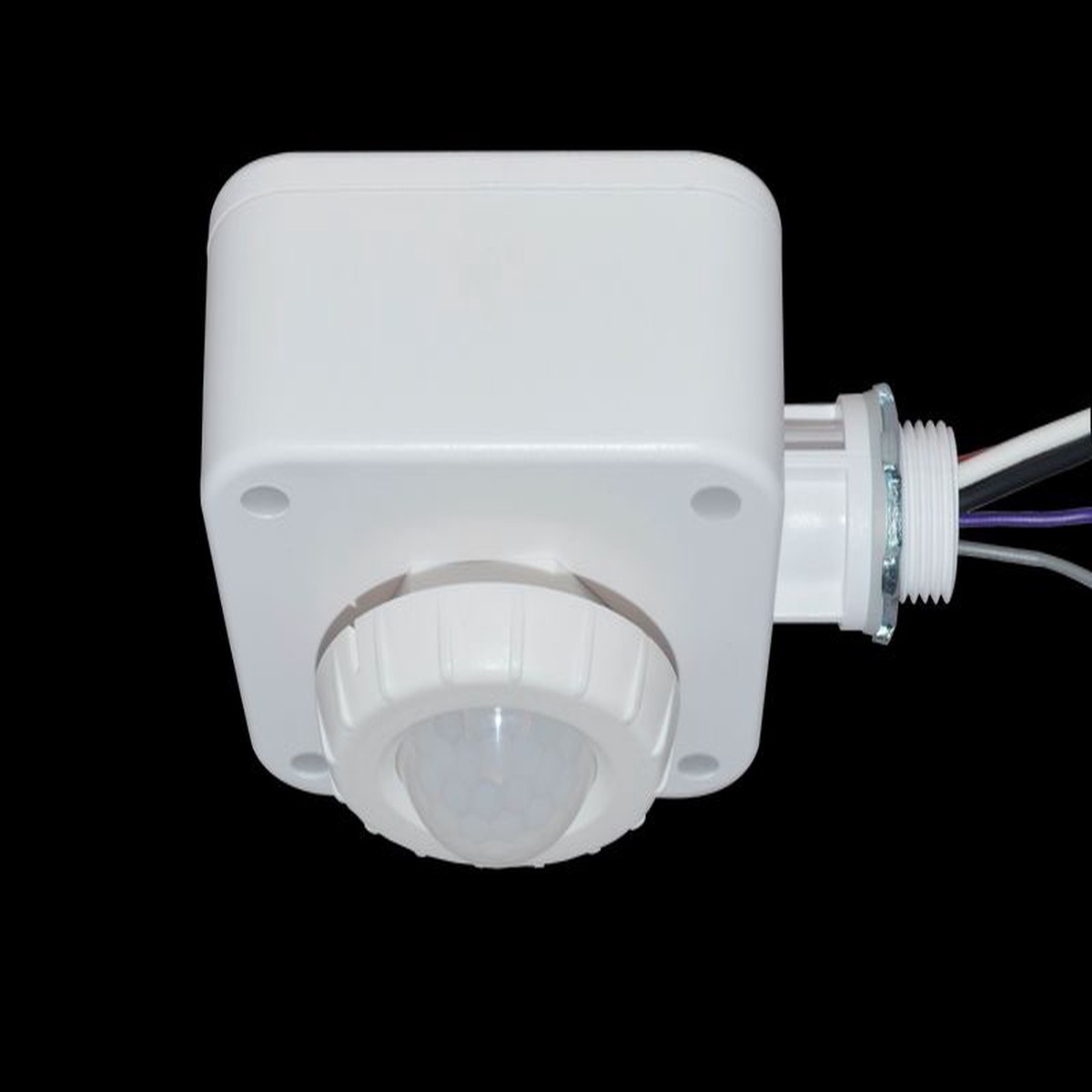 Westgate Mfg Knuckle PIR Motion Sensor, 0-10V, IP66, 120-277V, DIP & RC, White, WEC-3PR-60
