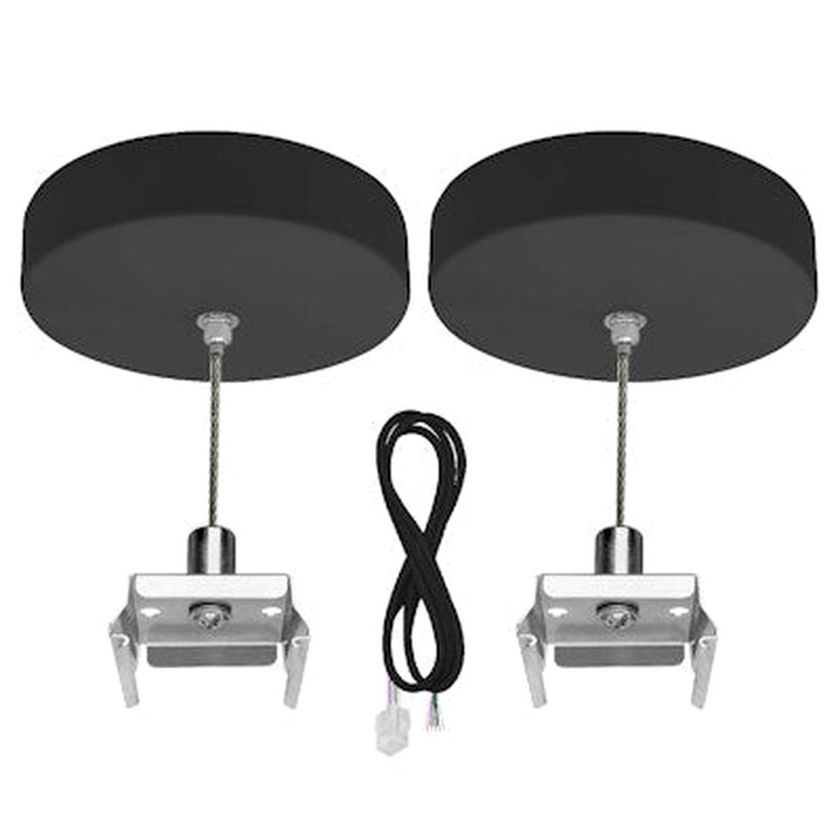 Envision LED Suspension Kit, 12 Ft., Canopy Top, 1-Wire, Black, SK-12FT-CPR-1WR-BL