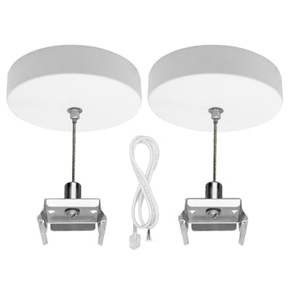 Envision LED Suspension Kit, 12 Ft., Canopy Top, 1-Wire, White, SK-12FT-CPR-1WR-WH