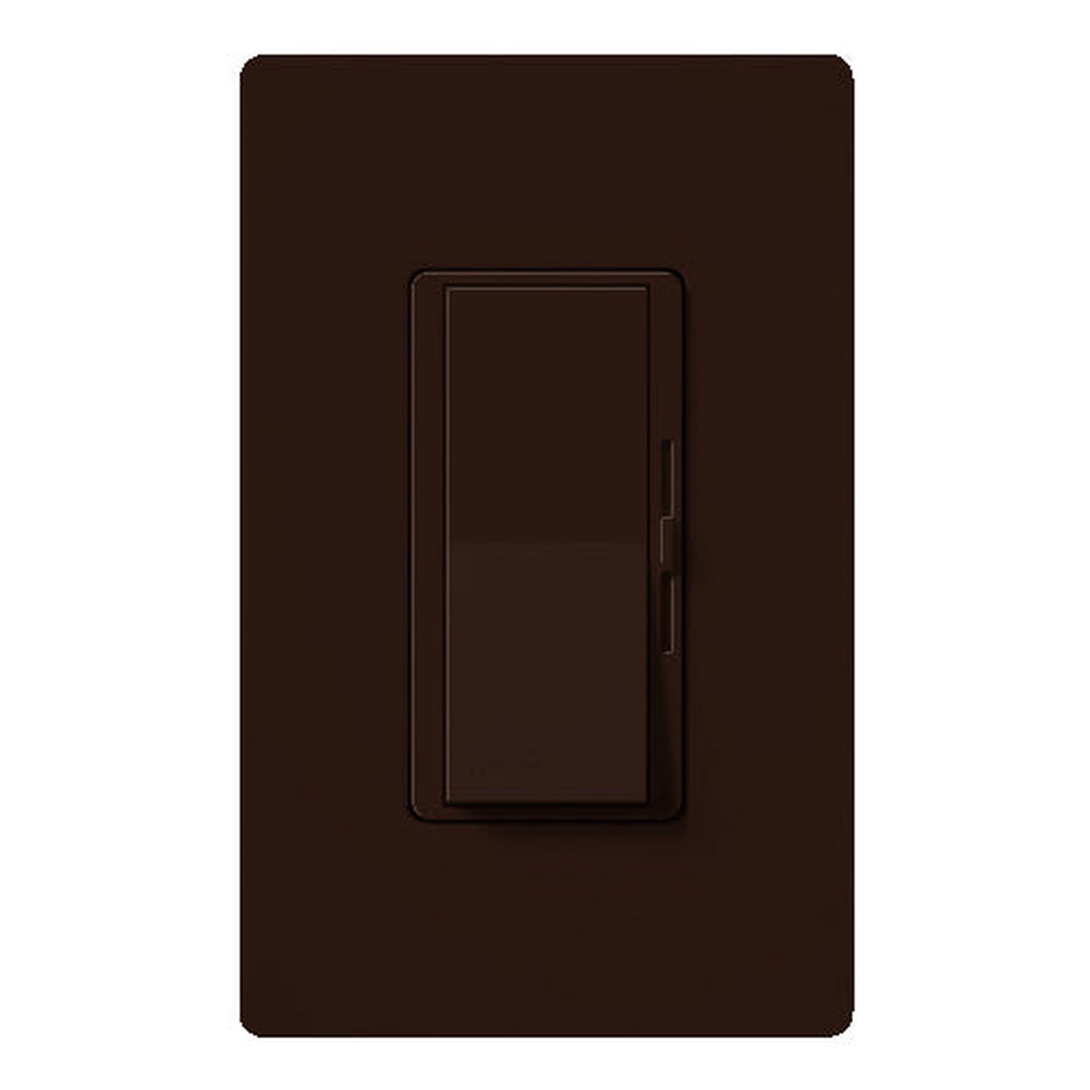 Lutron Diva 0-10V Dimmer, LED/Fluorescent, 30 mA, Single-Pole, 120V, Power Pack Required, Brown, DVTV-BR