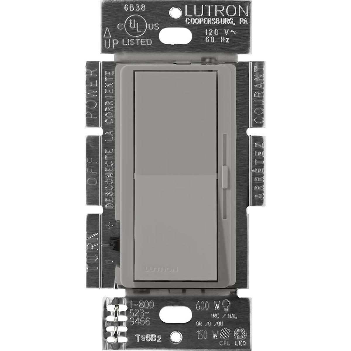 Lutron Diva Dimmer, 300W, Electronic Low-Voltage, 3-Way, Cobblestone, DVSCELV-303P-CS