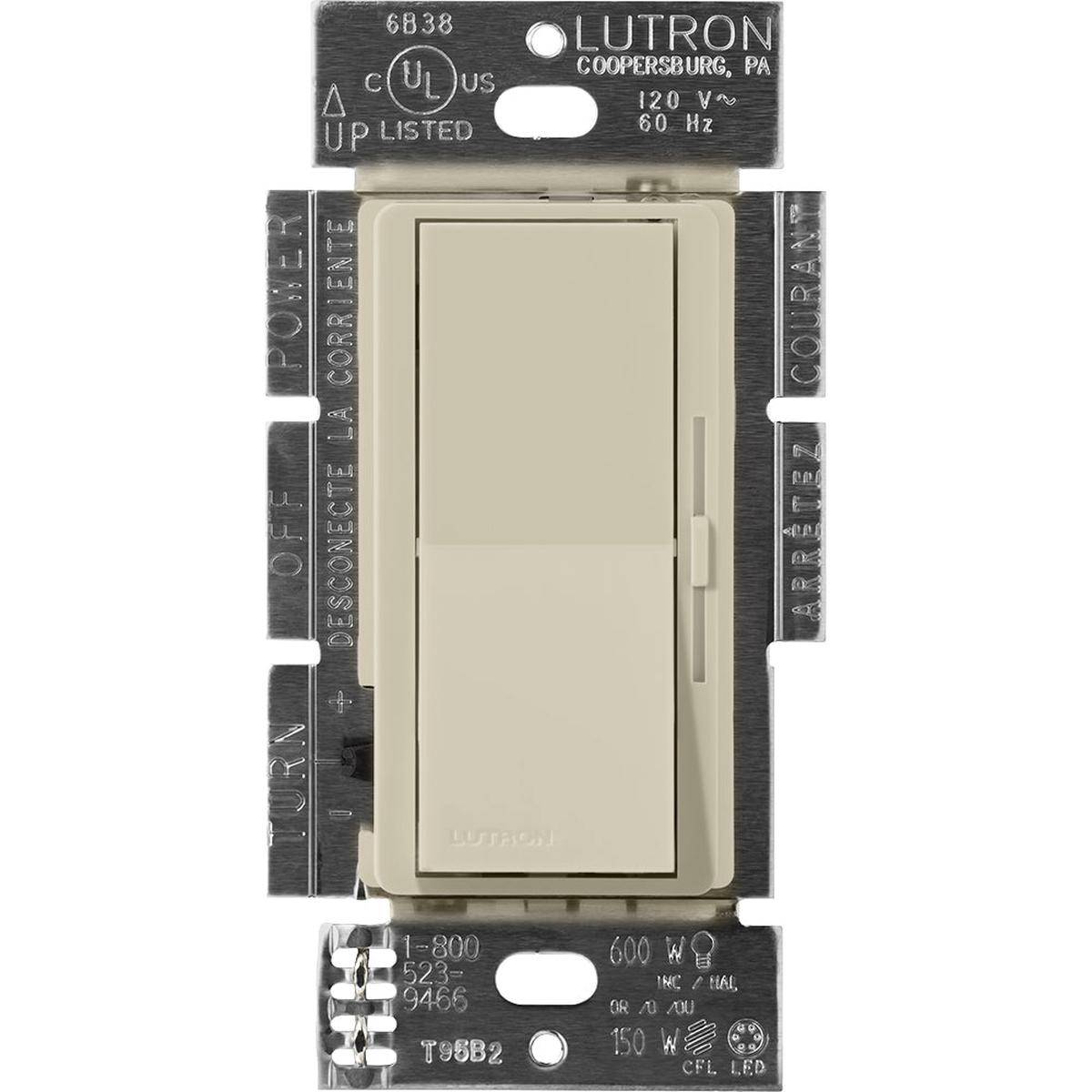 Lutron Diva Dimmer, 450W, 3-Way, Magnetic Low-Voltage, 120V, Clay, DVSCLV-603P-CY