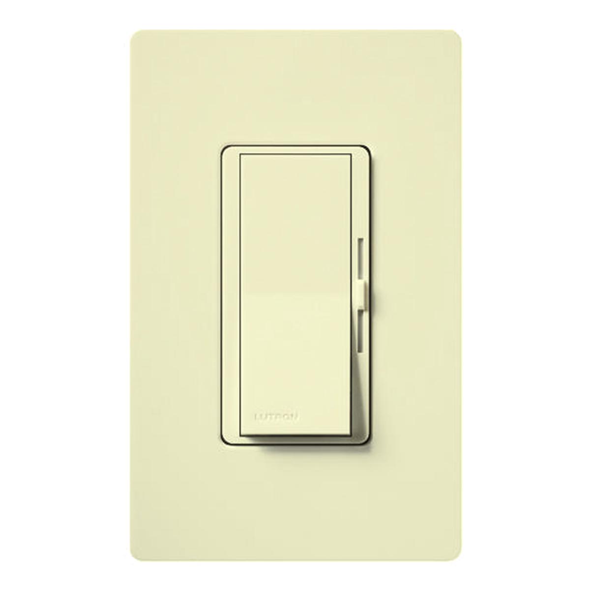 Lutron Diva Dimmer, 1000W, 3-Way, 120V, Incandescent/Halogen, Almond, DV-103PH-AL