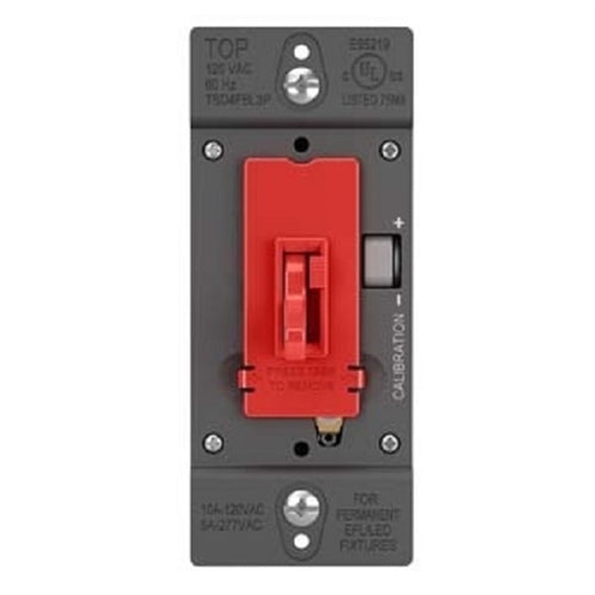 Wattstopper TradeMaster 0-10V Fluorescent/LED Single Pole/3-Way Toggle Slide Dimmer, Preset, Red, TSD4FBL3PRED